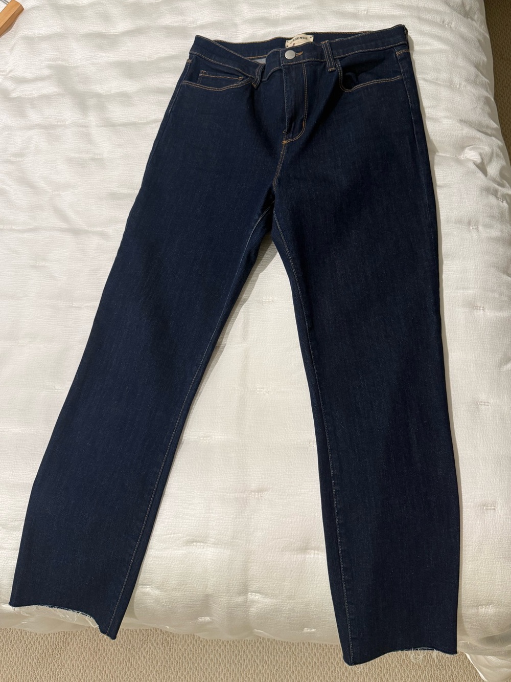 L'AGENCE Straight-Leg Jeans in Deep Indigo